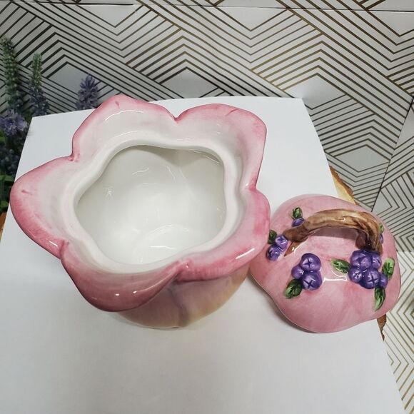 Vintage Charter Club Home Wild Flower Ceramic Sugar Bowl - Picture 4 of 5